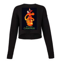 Vintage Bitter Campari Leonetto Cappiello Bitter Campari French Liquor Cropped Sweater | Artistshot