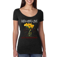 Faith Hope Love Hereditary Hemochromatosis Awareness Women's Triblend Scoop T-shirt | Artistshot