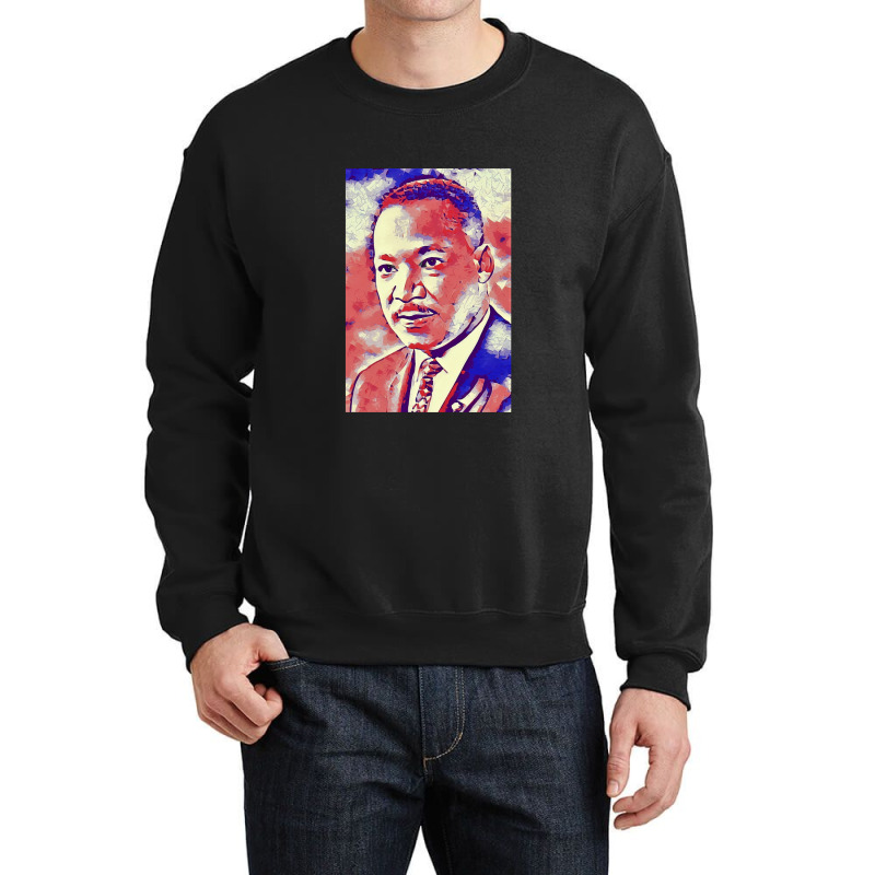 Portrait Of Martin Luther King Jr. Crewneck Sweatshirt by WilmaMorgan | Artistshot