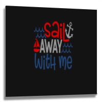 Sail Away With Me Metal Print Square | Artistshot