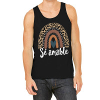 S?? Amable Spanish Bilingual Teacher Be Kind Boho Rainbow Tank Top | Artistshot