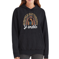 S?? Amable Spanish Bilingual Teacher Be Kind Boho Rainbow Vintage Hoodie | Artistshot