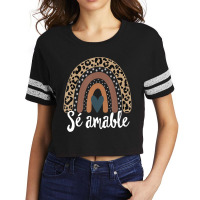 S?? Amable Spanish Bilingual Teacher Be Kind Boho Rainbow Scorecard Crop Tee | Artistshot