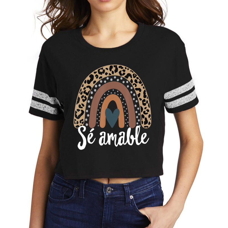 S?? Amable Spanish Bilingual Teacher Be Kind Boho Rainbow Scorecard Crop Tee by cm-arts | Artistshot