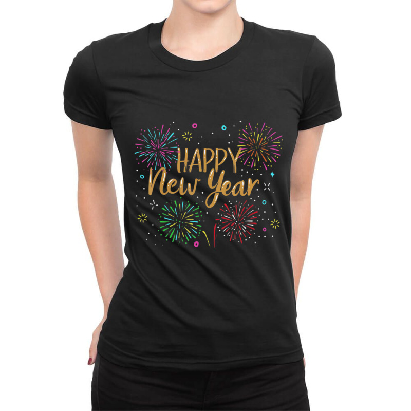 New Years Eve Party Supplies Nye 2021 Happy New Year Ladies Fitted T-shirt | Artistshot