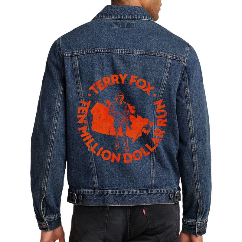 Terry Fox - Ten Million Dollar Run Men Denim Jacket by cm-arts | Artistshot