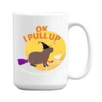 Ok I Pull Up At The Halloween Party Halloween Capybara 15 Oz Coffee Mug | Artistshot