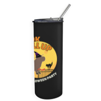 Ok I Pull Up At The Halloween Party Halloween Capybara Skinny Tumbler | Artistshot