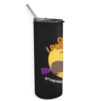 Ok I Pull Up At The Halloween Party Halloween Capybara Skinny Tumbler | Artistshot