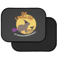 Ok I Pull Up At The Halloween Party Halloween Capybara Rear Car Mat | Artistshot