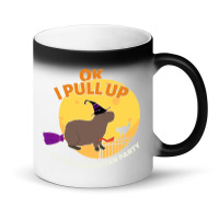 Ok I Pull Up At The Halloween Party Halloween Capybara Magic Mug | Artistshot