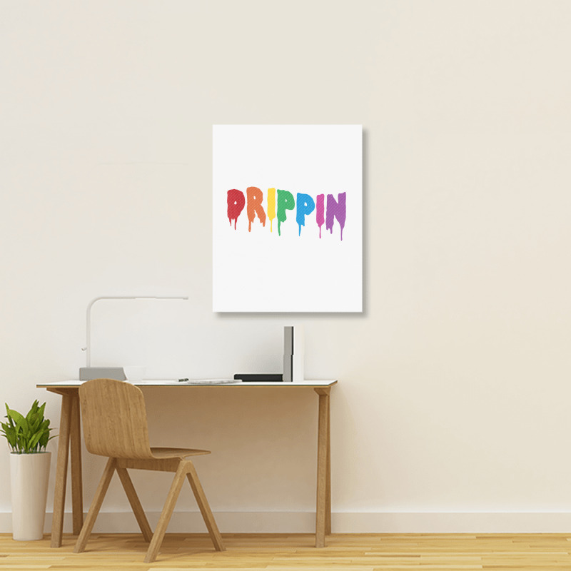 Drippin Colorful Rainbow Hip Hop Lovers Dripping Sauce T Shirt Portrait Canvas Print | Artistshot