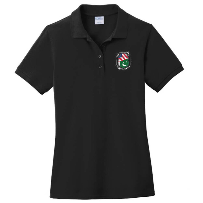 Pakistani American Flag Ladies Polo Shirt by RichardLopez | Artistshot