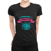 International Literacy Day Ladies Fitted T-shirt | Artistshot