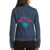 International Literacy Day Ladies Denim Jacket | Artistshot