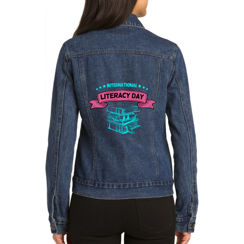 International Literacy Day Ladies Denim Jacket by cm-arts | Artistshot