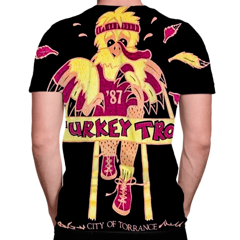 Turkey Trot Fun Run, Turkey Trot Fun Run Art, Turkey Trot Fun Run Vint All Over Men's T-shirt | Artistshot