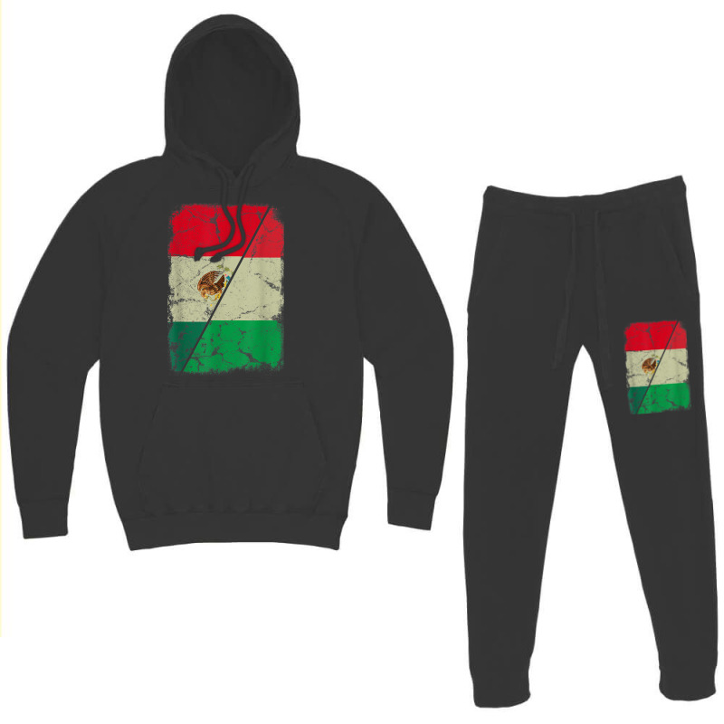 Italian And Mexican Flag Together Mixed Family Roots Hoodie & Jogger set by Uniform | Artistshot