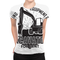 Emblem Of Excavator Or Building Machine Rental Organisationrganisation All Over Women's T-shirt | Artistshot