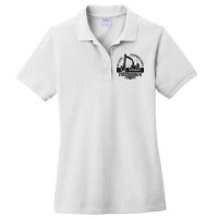 Emblem Of Excavator Or Building Machine Rental Organisationrganisation Ladies Polo Shirt | Artistshot