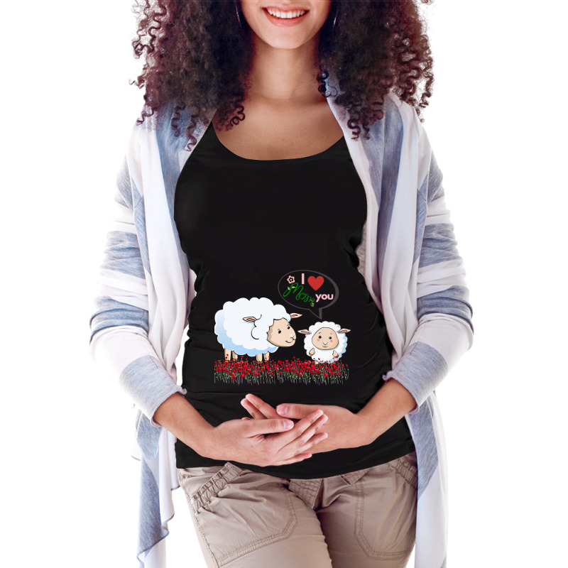 I Love You Mom Withe Cute Maternity Scoop Neck T-shirt | Artistshot