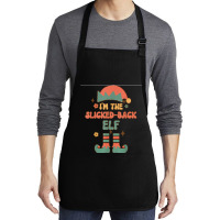 I'm The Slicked Back Elf Matching Team Squad Groovy Text Medium-length Apron | Artistshot