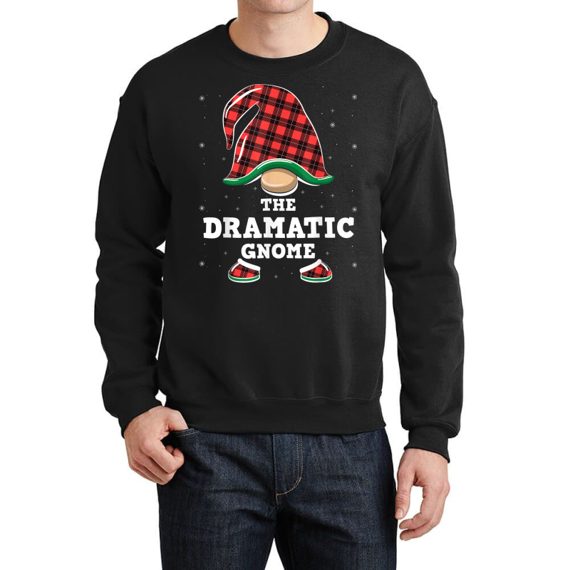 Dramatic Gnome Buffalo Plaid Christmas Dramatic Gnome Crewneck Sweatshirt by Color | Artistshot