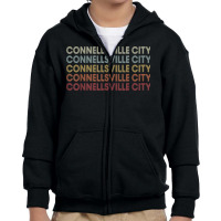 Connellsville City Pennsylvania Connellsville City Pa Retro Youth Zipper Hoodie | Artistshot