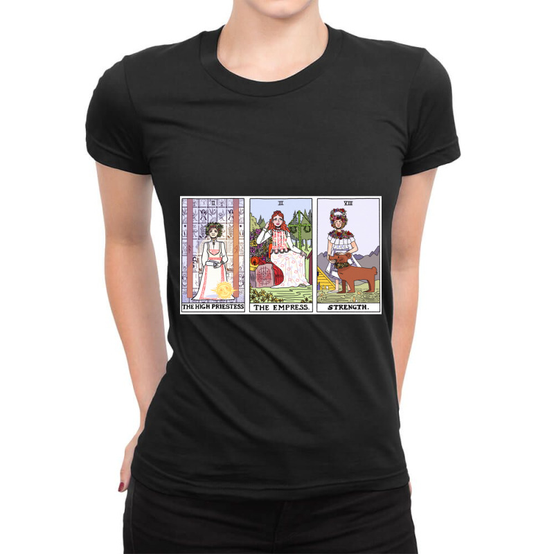 Midsommar Tarot Cards (color Version) Ladies Fitted T-Shirt by JACOBMCCOLLUM | Artistshot