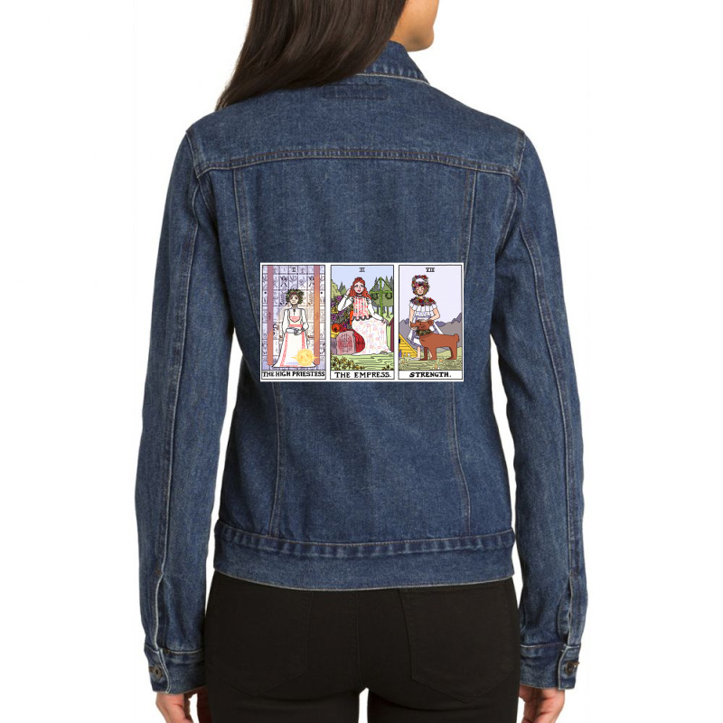 Midsommar Tarot Cards (color Version) Ladies Denim Jacket by JACOBMCCOLLUM | Artistshot