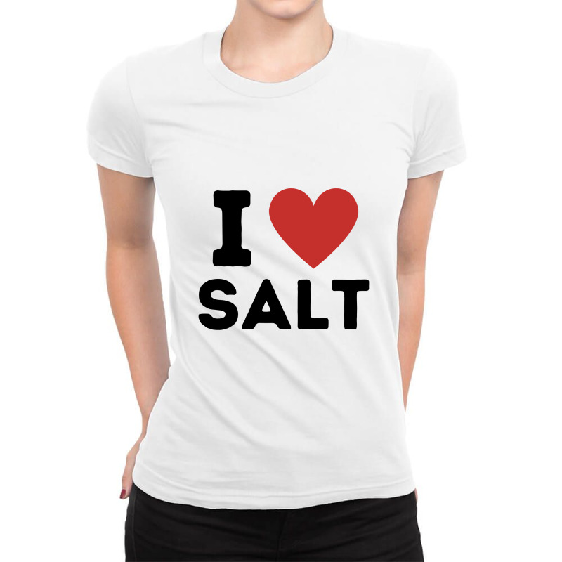 Love Salt Simple Heart Ladies Fitted 