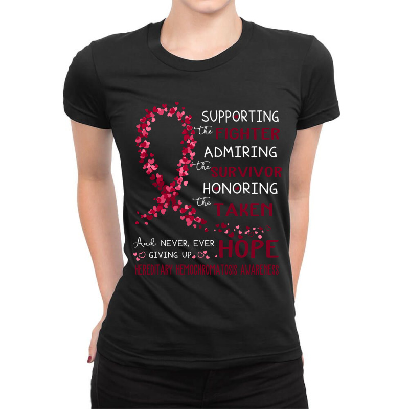 Supporting Fighter Hereditary Hemochromatosis Awareness Ladies Fitted T-Shirt by JACOBMCCOLLUM | Artistshot