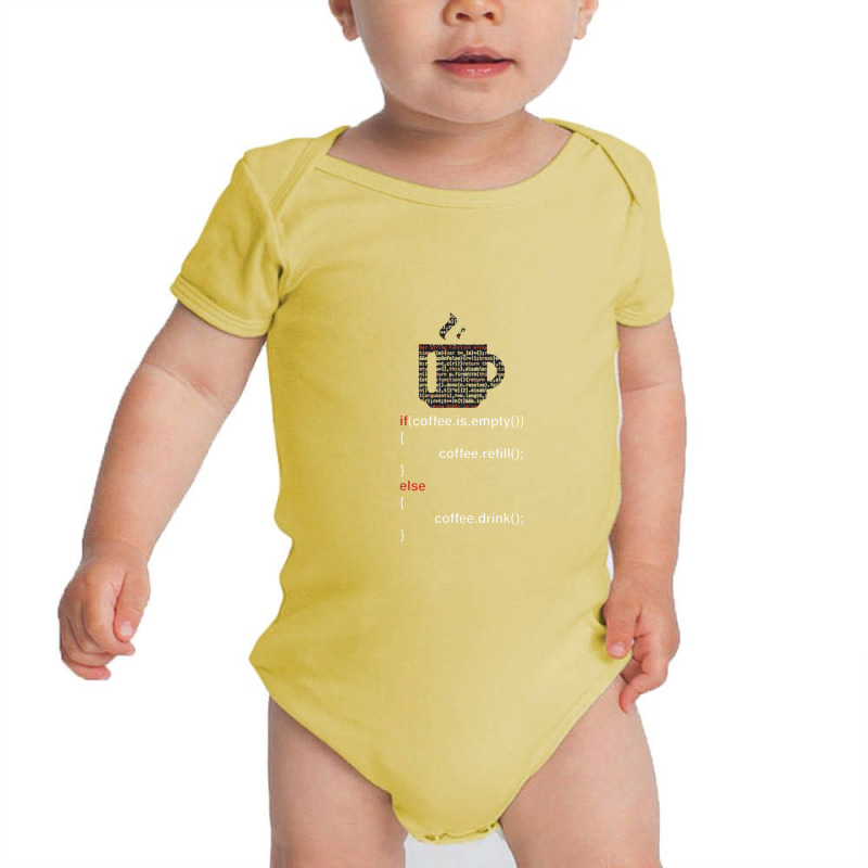 Coding Programmer Code Geek Computer Programming Coffee Baby Bodysuit | Artistshot