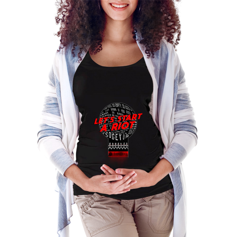 Let_s Start A Riot! Remastered Maternity Scoop Neck T-shirt | Artistshot