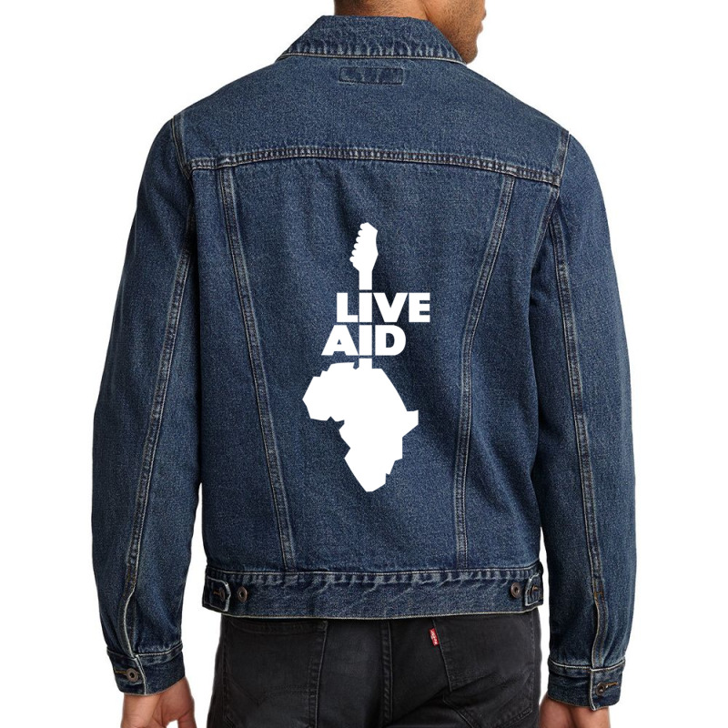 Live Aid Classic Men Denim Jacket by LawrenceRisner | Artistshot