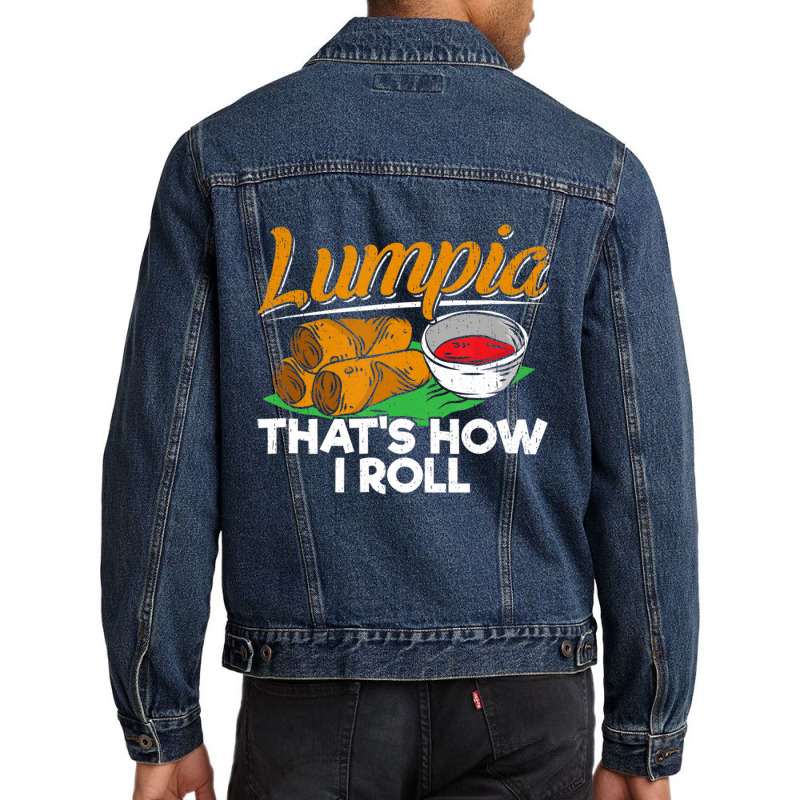 Philippines Lumpia Spring Roll Filipino Food Quote Men Denim Jacket | Artistshot