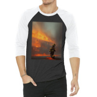 Firefighter At House Fire For Boyfriend 3/4 Sleeve Shirt | Artistshot