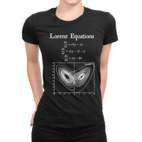 Lorenz Equations Chaos Butterfly Physics Math Teacher Nerdy Ladies Fitted T-shirt | Artistshot