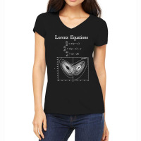 Lorenz Equations Chaos Butterfly Physics Math Teacher Nerdy Women's V-neck T-shirt | Artistshot