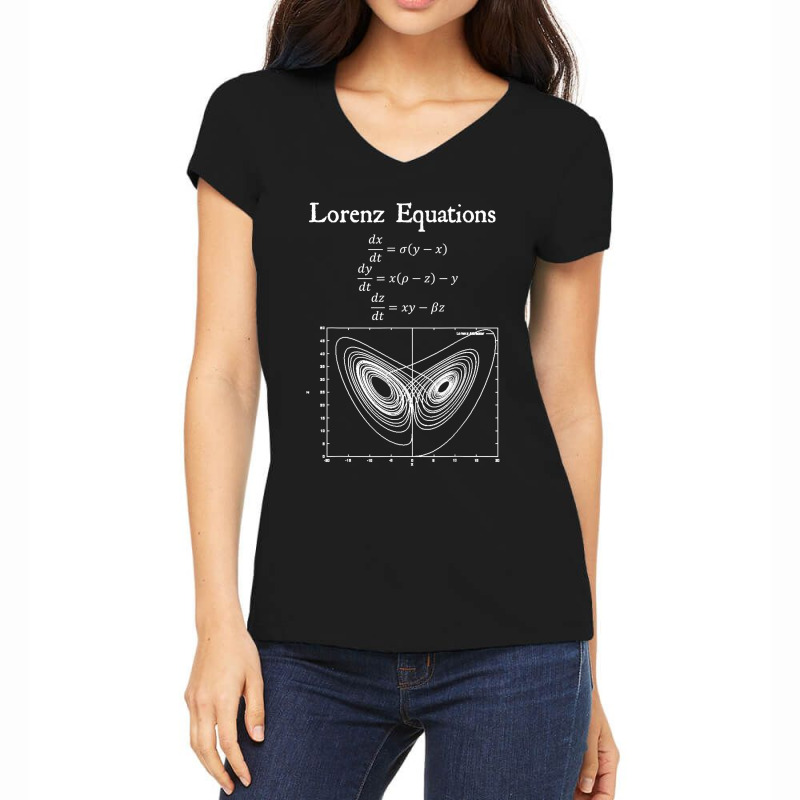 Lorenz Equations Chaos Butterfly Physics Math Teacher Nerdy Women's V-Neck T-Shirt by KellyStella | Artistshot