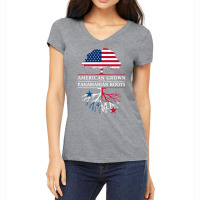 American Grown With Panamanian Roots   Panama Pullover Hoodie Women's V-neck T-shirt | Artistshot