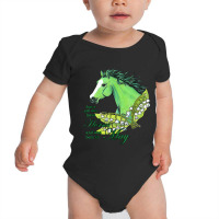 Just A Girl Who Loves Horses And Born In May Emerald Horse Baby Bodysuit | Artistshot