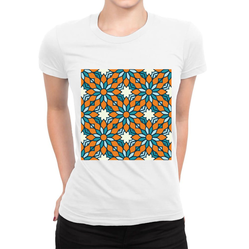 Flower Luxury Mandala Premium Scoop Ladies Fitted T-Shirt by cm-arts | Artistshot