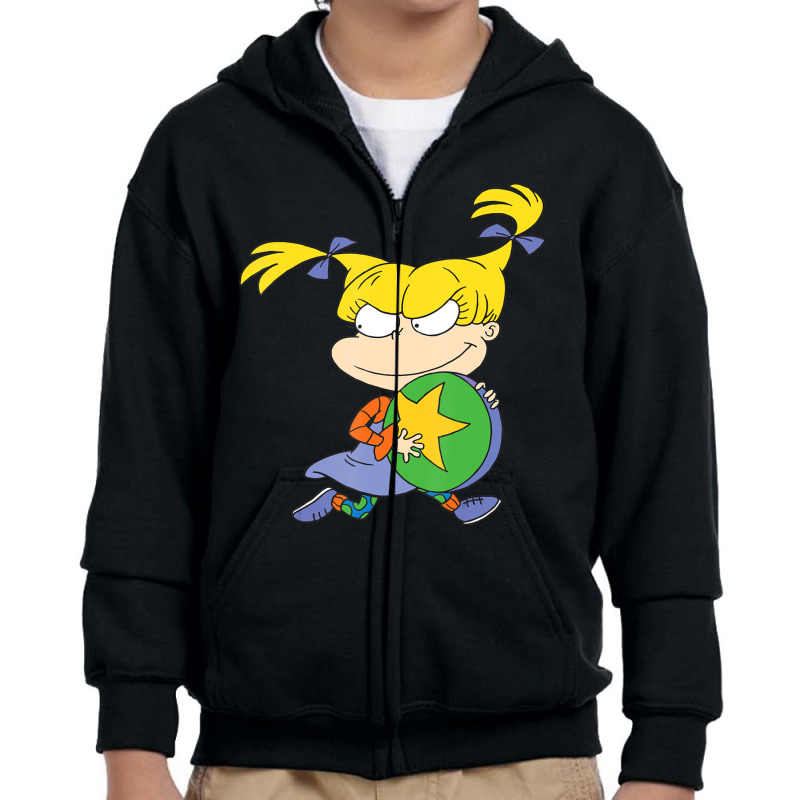 Angelica Running Away With Ball Youth Zipper Hoodie by cm-arts | Artistshot