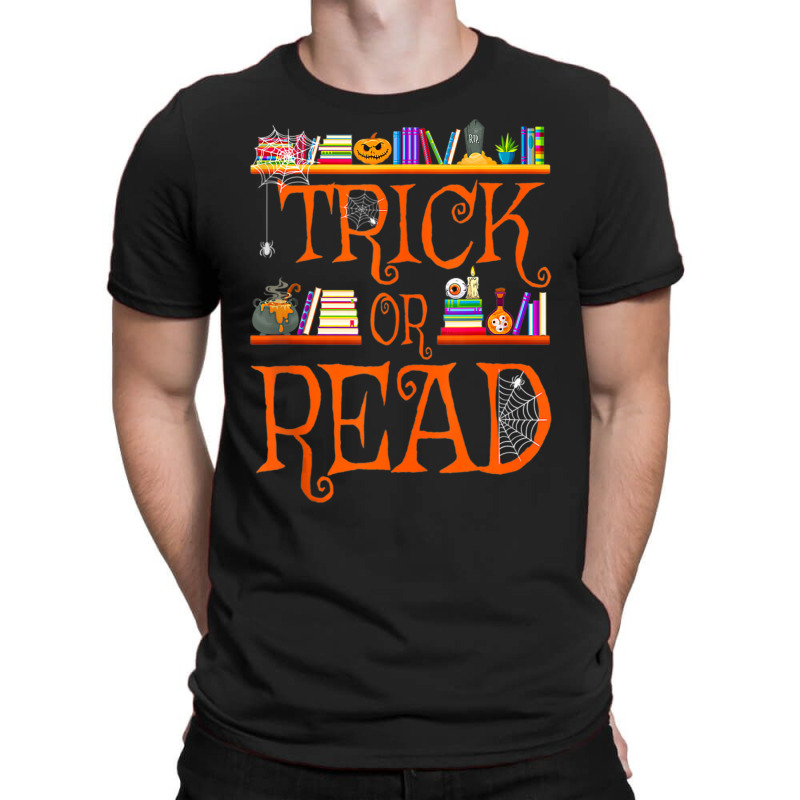 Trick Or Read Library Pumpkin Halloween Librarian Book Lover T-shirt | Artistshot