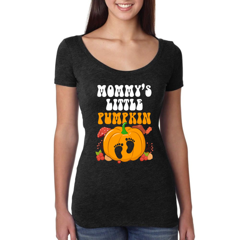 Mommys Little Pumpkin  Halloween Maternity Women's Triblend Scoop T-shirt by demar a simmons | Artistshot