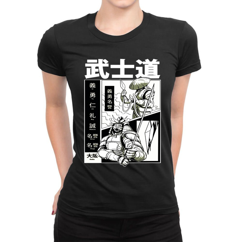 Japanese Samurai Warrior Ladies Fitted T-Shirt by LoveBird | Artistshot