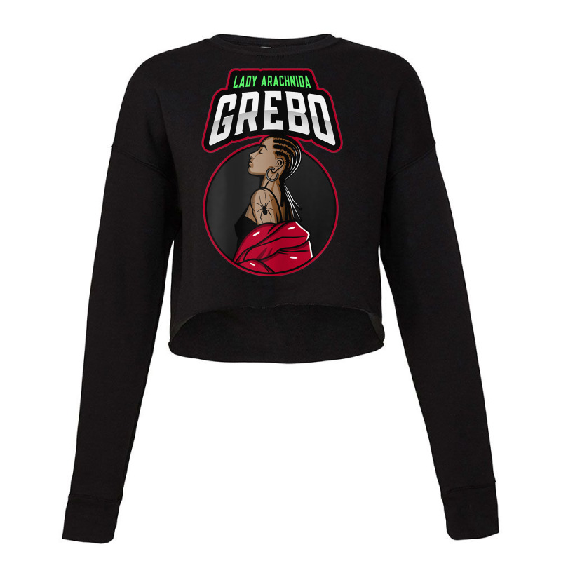 Womens Grebo Lady Arachnida, Liberian Superhero, African Ancestry Cropped Sweater by cm-arts | Artistshot