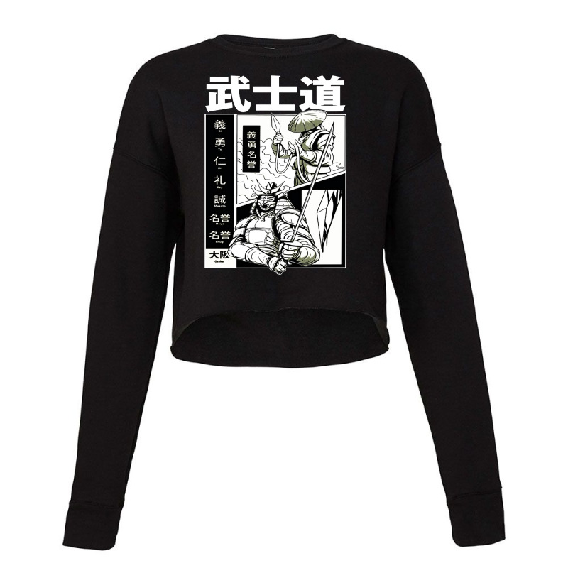 Japanese Samurai Warrior Cropped Sweater by LoveBird | Artistshot