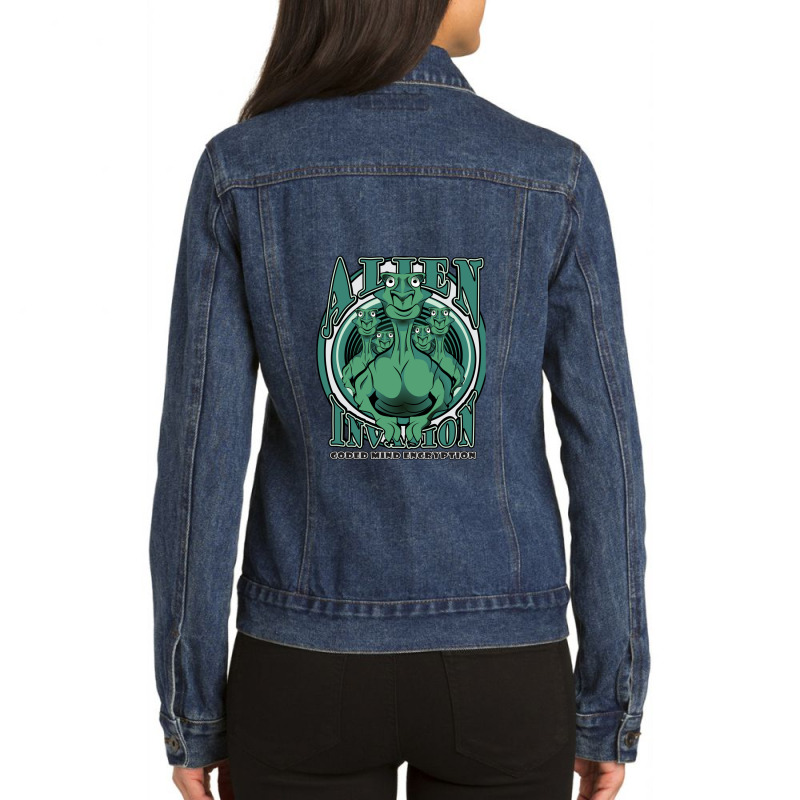 Alien Invasion #2 Ladies Denim Jacket by ArikaCastilaw | Artistshot